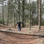 Liz in Dalby Forest