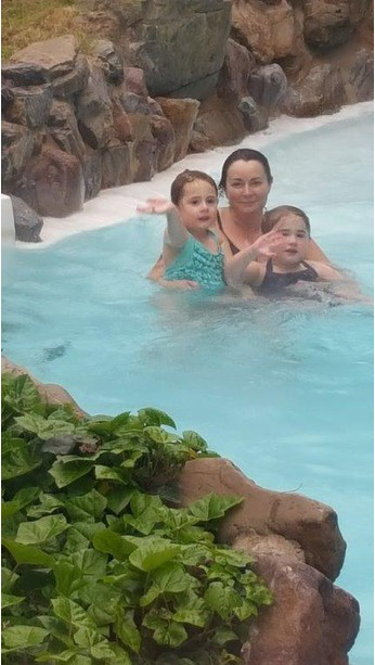 Liz and the girls at Centre Parcs