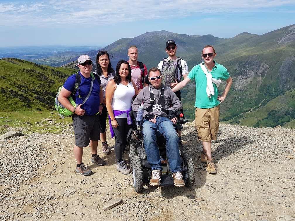 The group climbing Mount Snowdon